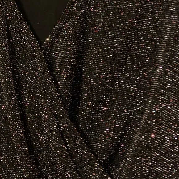 Free Press Sparkle Crop Wrap V-Neck Long Sleeve Top Size M - Picture 4 of 6